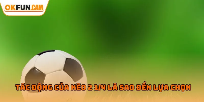 Tác động của kèo 2 1/4 là sao đến lựa chọn